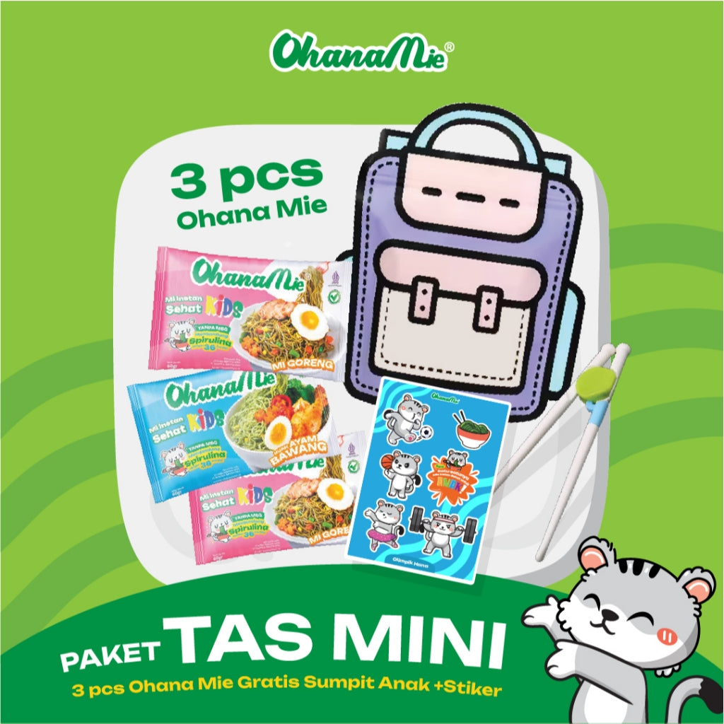 Ayam Bawang & Mie Goreng | 3 pcs | FREE Tas Mini, Sumpit Anak & Sticker